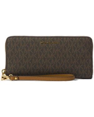 Michael Kors Jet Set Zipped Continental Wallet - Grey