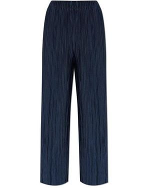 Samsøe & Samsøe Pleated Wide Leg Trousers - Blue