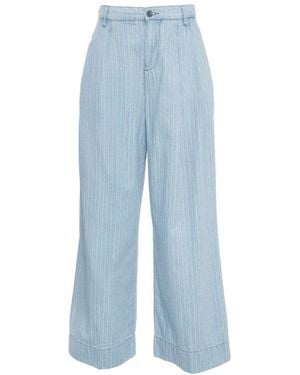 Liu Jo Pinstripe Denim Pants - Blue