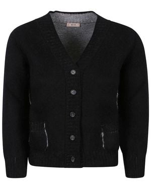 N°21 Double Sided Bicolour Cardigan - Black