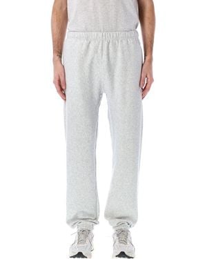 Champion Reverse Weave Fleece Tapered-Leg Track Trousers - Grey