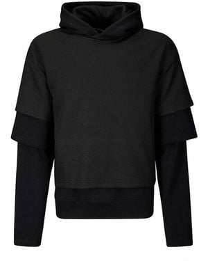 HELIOT EMIL Envelop Layered Hoodie - Black