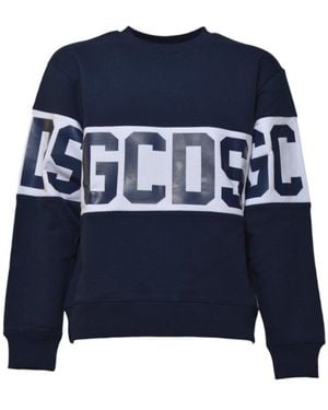 Gcds Logo Band Crewneck Sweatshirt - Blue