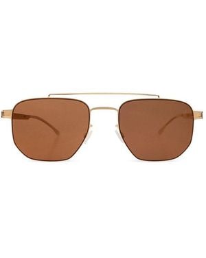 Mykita Ml05 Hexagonal Frame Sunglasses - Brown