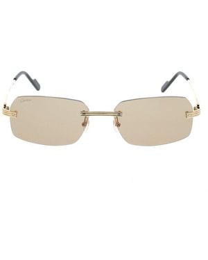 Cartier Rectangular Frame Sunglasses - Black