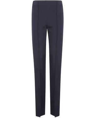 Giorgio Armani Centre-Crease Mid Rise Trousers - Blue