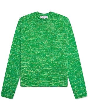 JW Anderson Space Dye Crewneck Sweater - Green