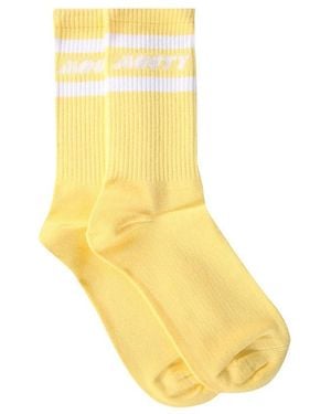 MOUTY Signature Logo Crew Socks - Yellow