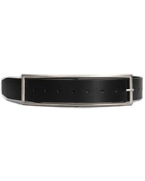 Ann Demeulemeester Onni Rectangular Buckle Belt - Black