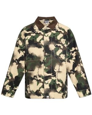 A Bathing Ape Camo Jacket - Green