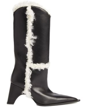 Coperni Pointed Toe Bridge Cowboy Boots - Black
