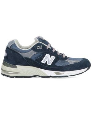 New Balance Round Toe Low-Top Trainers - Blue