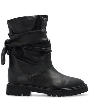 IRO Letizi Lug Sole Almond Toe Ankle Boots - Black