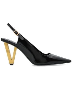 Versace V2025 Slingback Court Shoes - Black