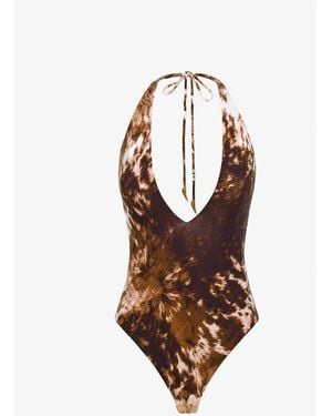 Roberto Cavalli Appaloosa Printed Bodysuit - White