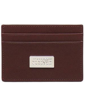 MM6 by Maison Martin Margiela Numbers-Plaque Rectangle Cardholder - Brown