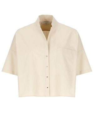 Antonelli Cairo Short Sleeve Top - Natural