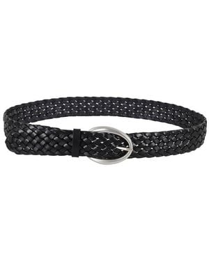 Orciani Masculine Braided Belt - Black