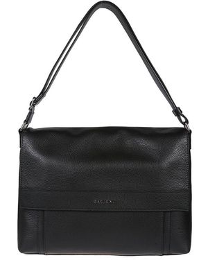 Orciani Logo Lettering Messenger Bag - Black