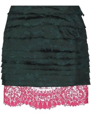 Saint Laurent Lace Detailed Mini Skirt - Green