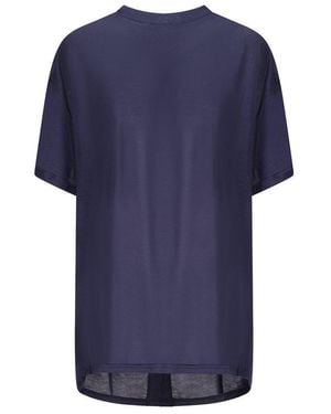 DARKPARK Linda Back Snapped Jersey T-Shirt - Blue