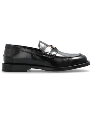 Moschino Square Toe Loafers - Black