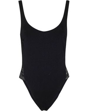 Twinset Side-Straps U-Neck One Piece Swimsuit - Black