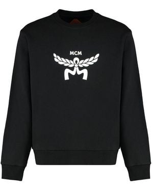MCM Cotton Crew-Neck Sweatshirt - Black