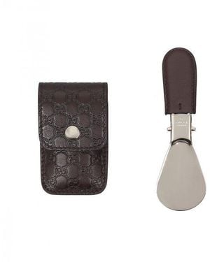 Gucci Foldable Shoe Horn Travel Case - Brown