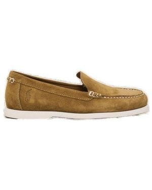 Polo Ralph Lauren Merton Venetian Logo-Debossed Loafers - Brown