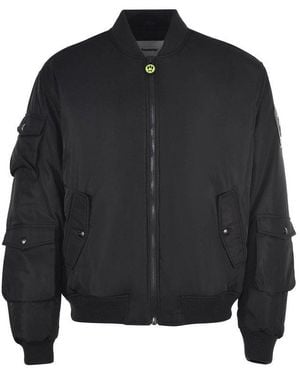 Barrow Logo Patch Zip-Up Jacket - Black
