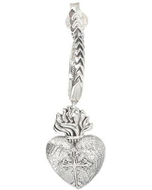 Emanuele Bicocchi Sacred Heart Earring - White