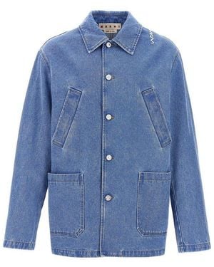 Marni Denim Shirt Jacket - Blue