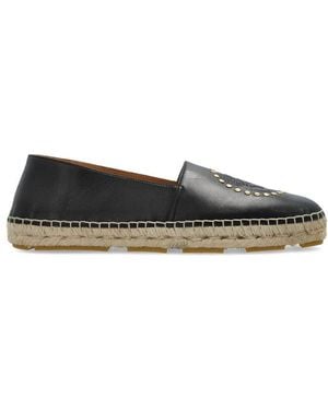 Versace Medusa-Embossed Espadrilles - Black
