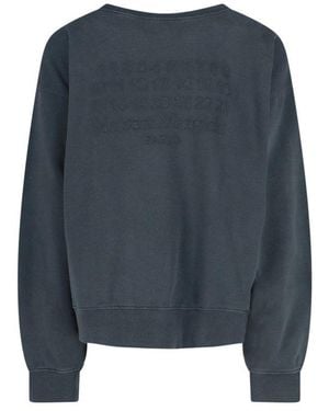 Maison Margiela Numbers Motifed Crewneck Sweatshirt - Blue