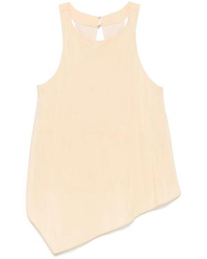 Patrizia Pepe Asymmetric Blouse - Natural