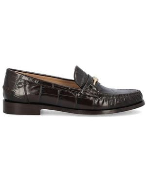 Ferragamo New Vara Embossed Loafers - Black