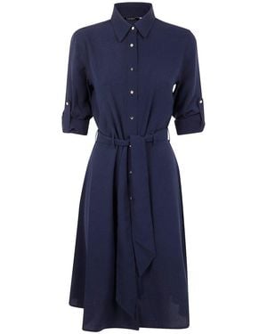 Ralph Lauren "Karalynn" Long Slevve Casual Dress - Blue