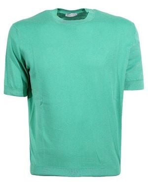 FILIPPO DE LAURENTIIS Short Sleeve Crewneck Jumper - Green