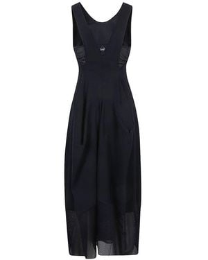 High Sleeveless Midi Dress - Blue