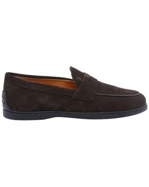 Tod's Round Toe Loafers - Brown