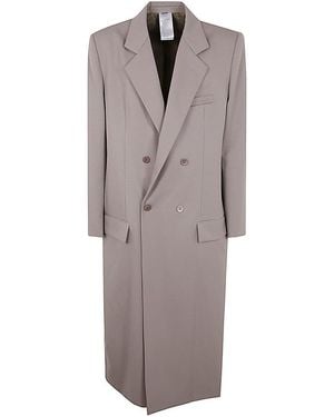 Magliano Double-breasted Straight Hem Trench Coat - Grey