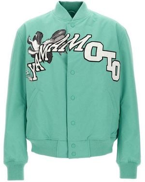 Y-3 'team' Bomber Jacket - Green