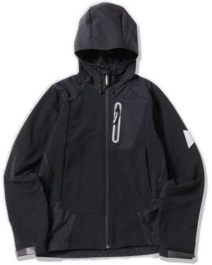 and wander Logo Printed Hooded Jacket - Black