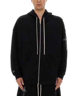 Rick Owens X Champion Jumbo Jason Hooded Jacket in Gray for