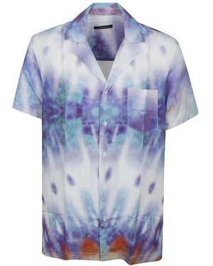 BENEVIERRE Tie-Dye Short Sleeve Shirt - Blue