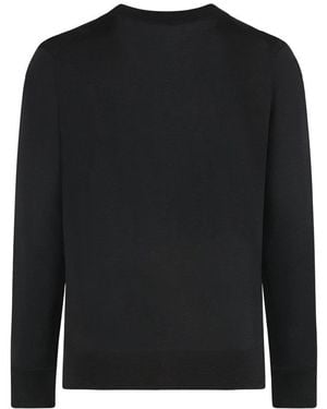 Paolo Pecora Double Breasted Knit Cardigan - Black