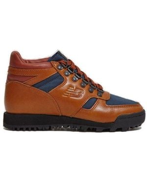 New Balance Rainier Faded Workwear Lace-Up Trainers - Brown