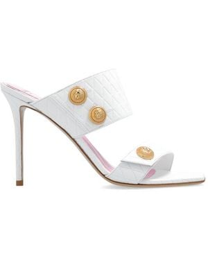 Balmain Eva Heeled Mules - White