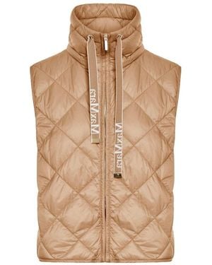 Max Mara Zip-Up Drawstring Gilet - Brown